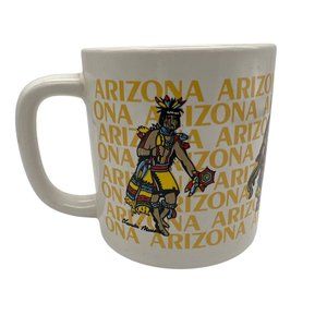 Arizona Coffee Mug Dancing Hopi Native Americans 3.5" Tall Souvenir